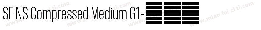 SF NS Compressed Medium G1字体转换